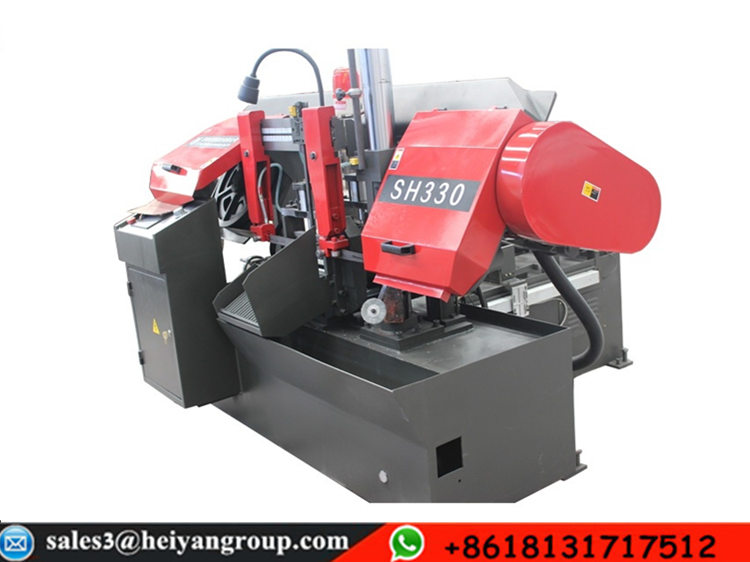 SH-330 Automatic CNC Band Saw Machine Cutting Steel