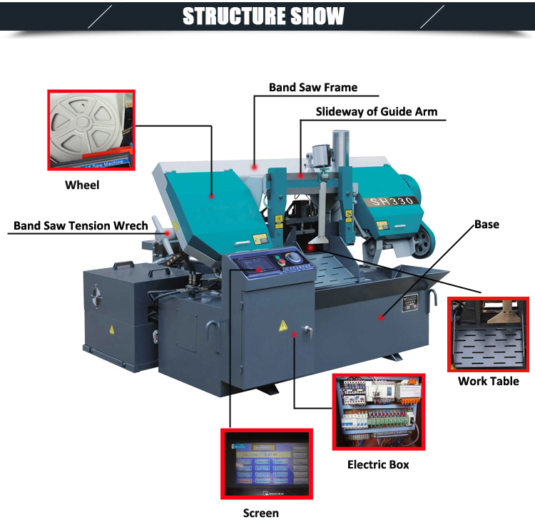 SH-330 Automatic CNC Band Saw Machine Cutting Steel (8).jpg